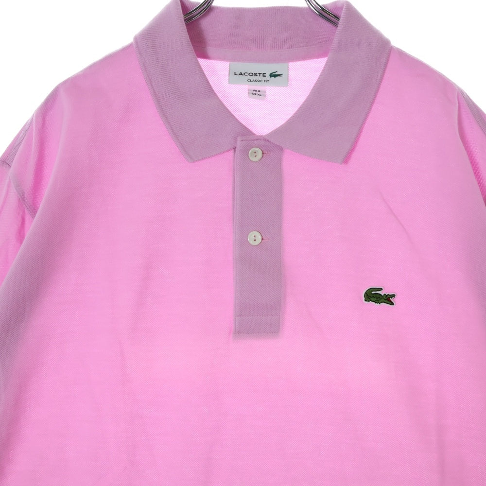 LACOSTE(ラコステ) ロゴ刺繍 半袖ポロシャツ L1212LJ ピンク