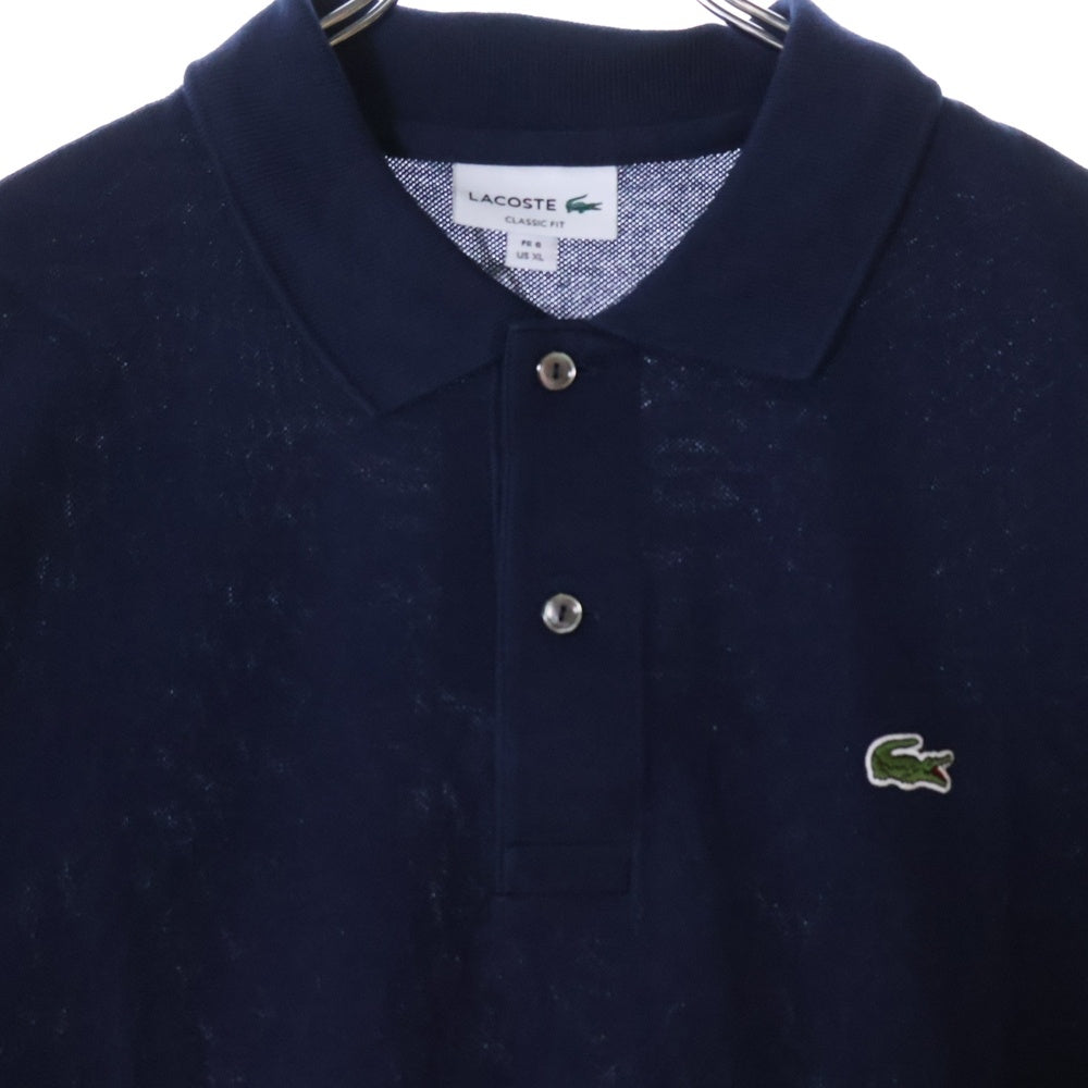 LACOSTE(ラコステ) ロゴ刺繍 半袖ポロシャツ L1212LJ ネイビー