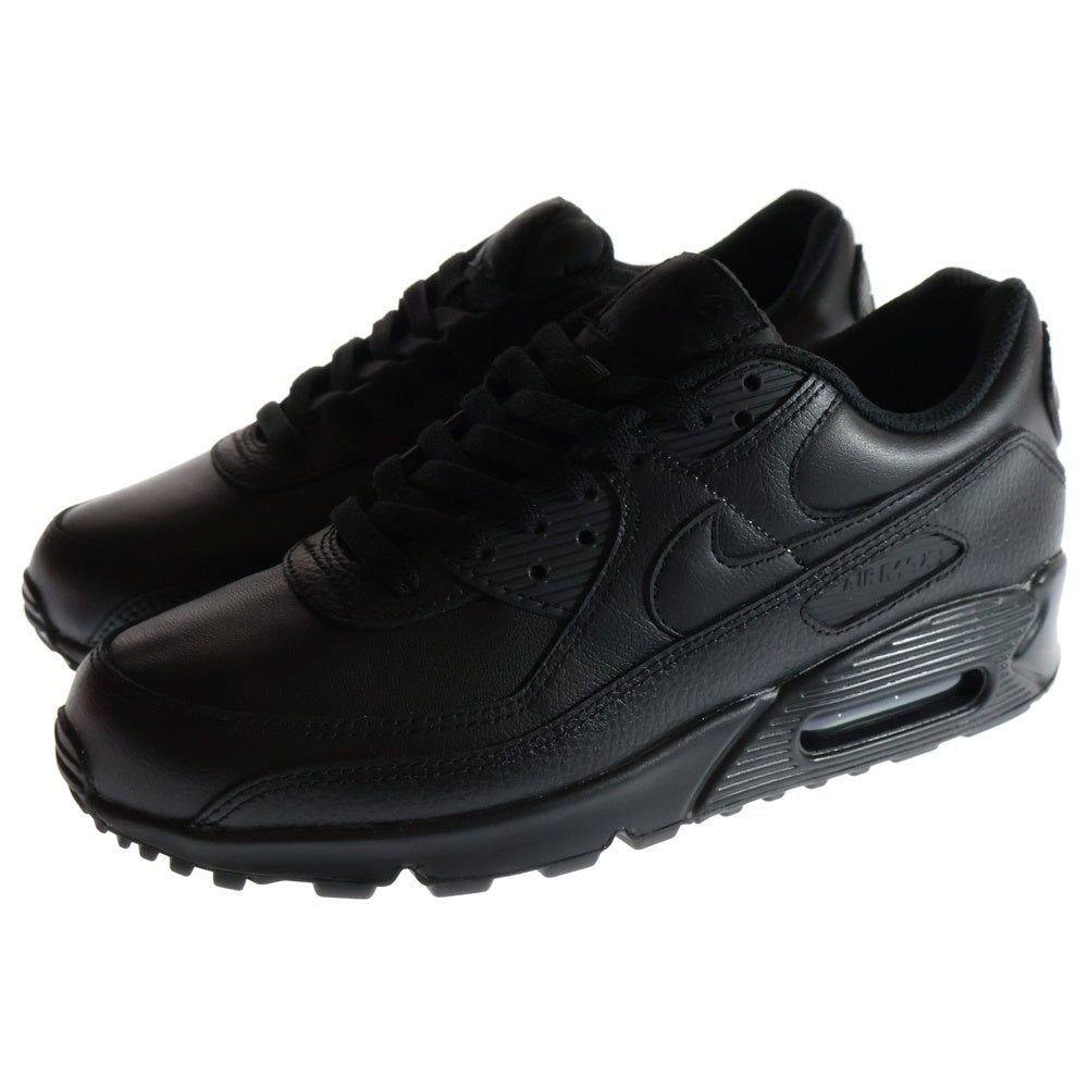 NIKE(ナイキ) AIR MAX 90 LTR エアマックス レザー トリプル ブラック ローカットスニーカー ブラック US8.5/26.5cm CZ5594-001