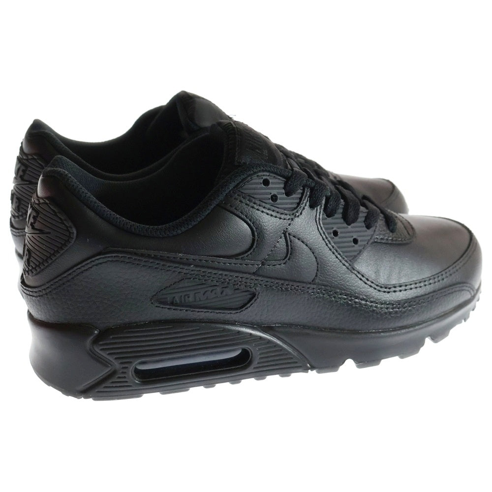 NIKE(ナイキ) AIR MAX 90 LTR エアマックス レザー トリプル ブラック ローカットスニーカー ブラック US8.5/26.5cm CZ5594-001