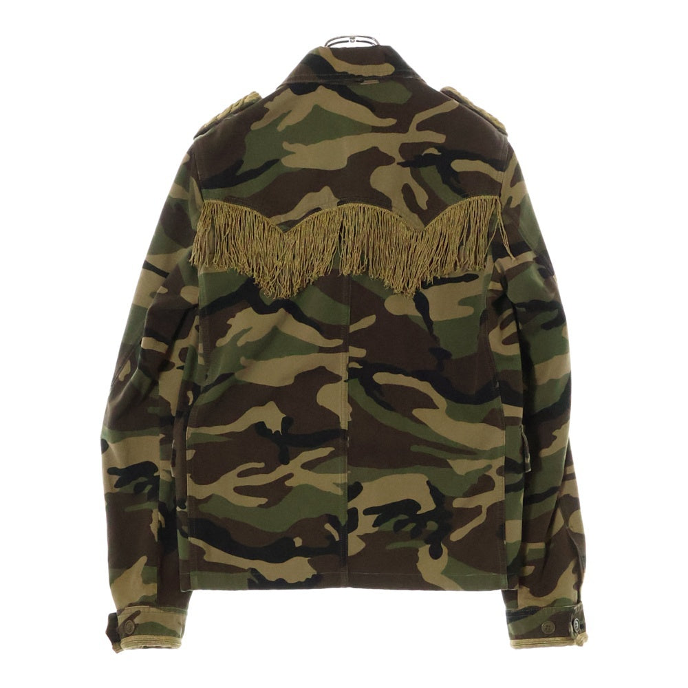 SAINT LAURENT PARIS(サンローランパリ) 15SS カモフラージュ柄ミリタリージャケット カーキ 377634 Y744H