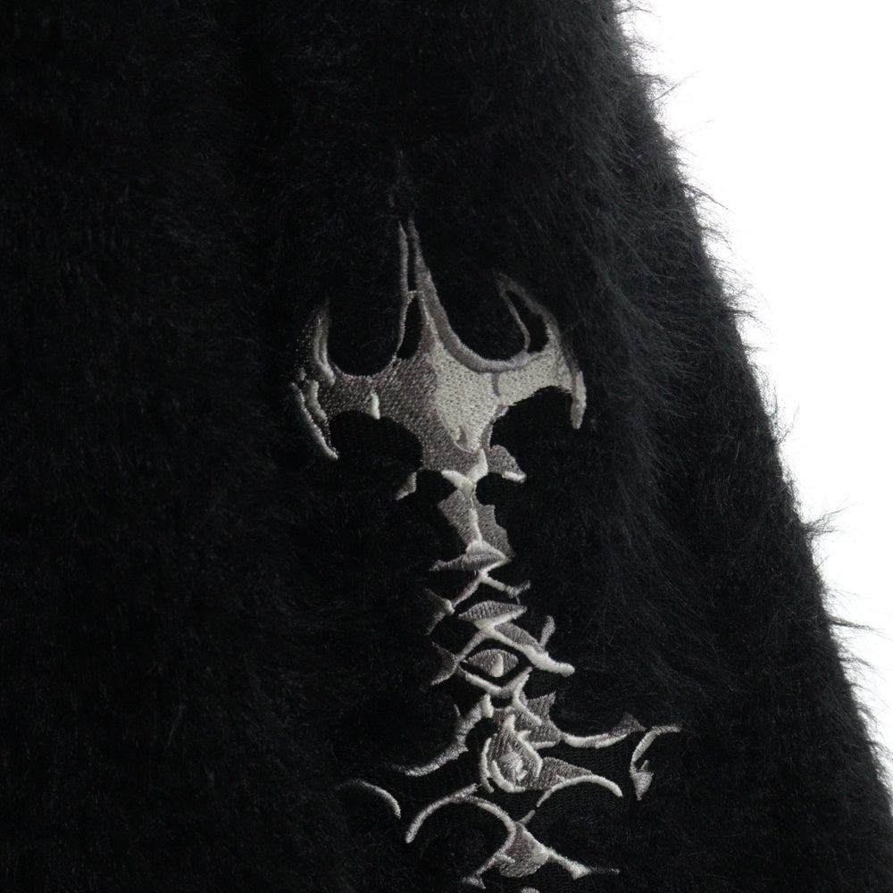 THUG CLUB(サグクラブ) ソード ニット パーカー フーディ プルオーバー Pack Fur Sword Hoodie シャギーニット TC24KN1101