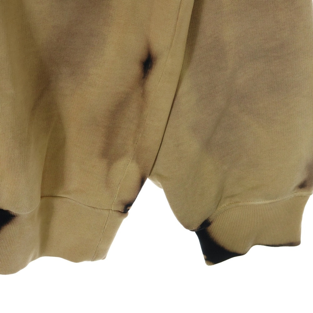 BALENCIAGA(バレンシアガ) 17AW Oversize Bleach Homme Sweater ブリーチ加工HOMME刺繍オーバーサイズスウェット トレーナー ブラック/ブラウン 486095 TWK44