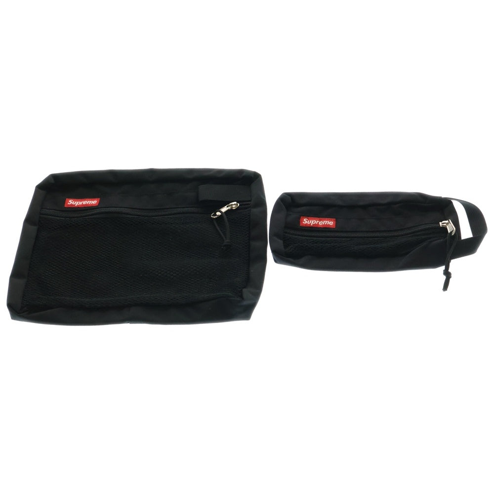 SUPREME(シュプリーム) 15SS Mesh Organizer Bags 2点セット メッシュ クラッチバッグ ブラック