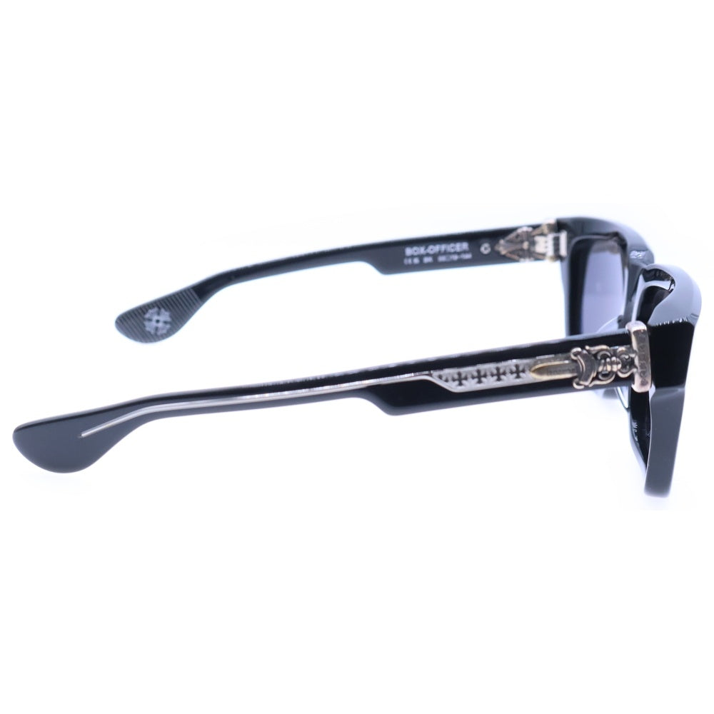 CHROME HEARTS(クロムハーツ) BOX-OFFICER ダガーテンプル装飾 デモレンズ ブラックフレーム サングラス アイウェア