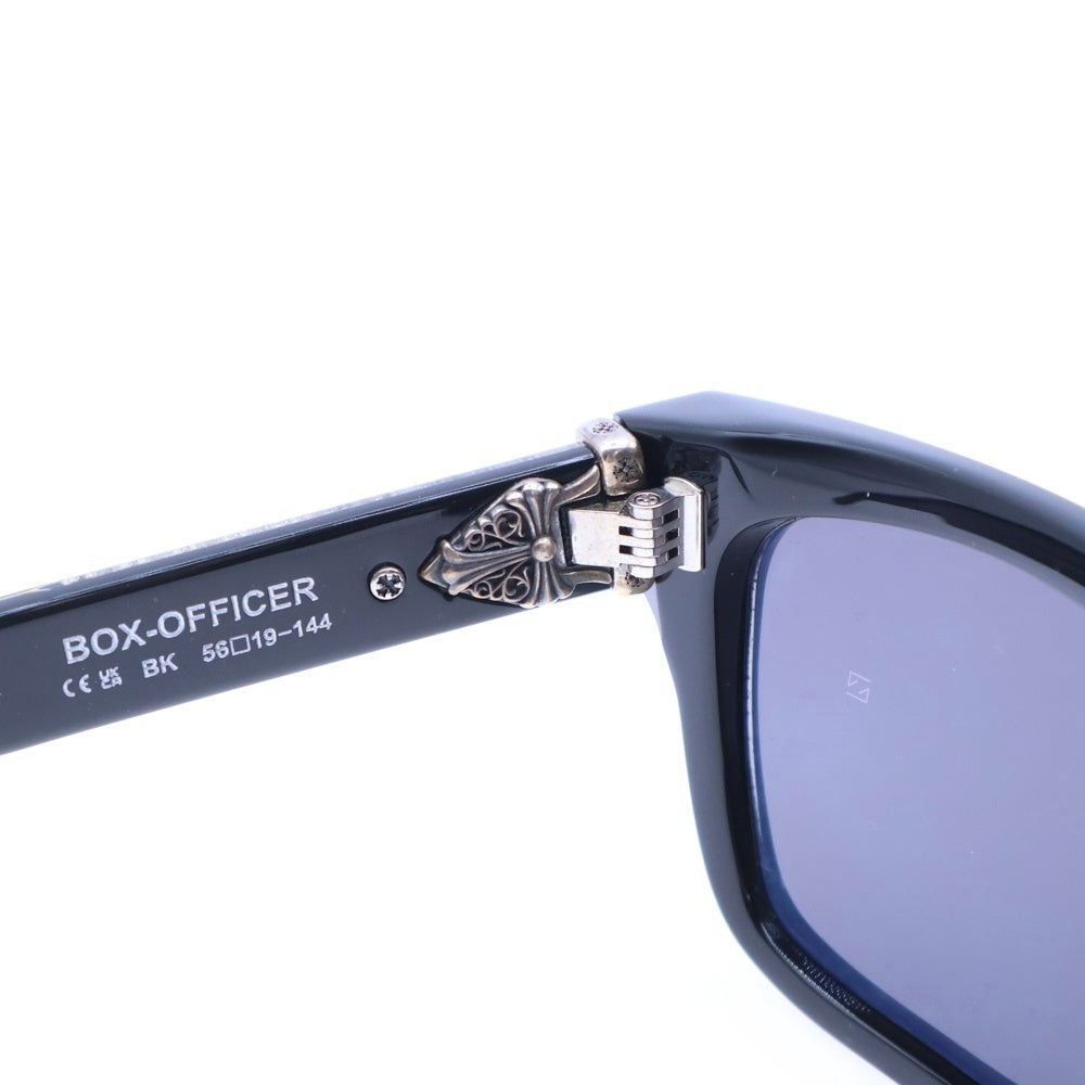 CHROME HEARTS(クロムハーツ) BOX-OFFICER ダガーテンプル装飾 デモレンズ ブラックフレーム サングラス アイウェア