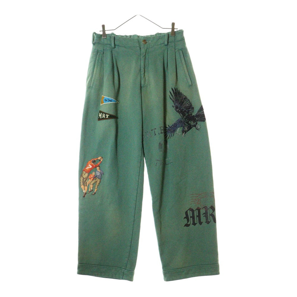 KHOKI(コッキ) 25SS Multi embodied-design sweatpants マルチエンブロイダリーデザイン スウェットパンツ グリーン 25ss-p-02-v