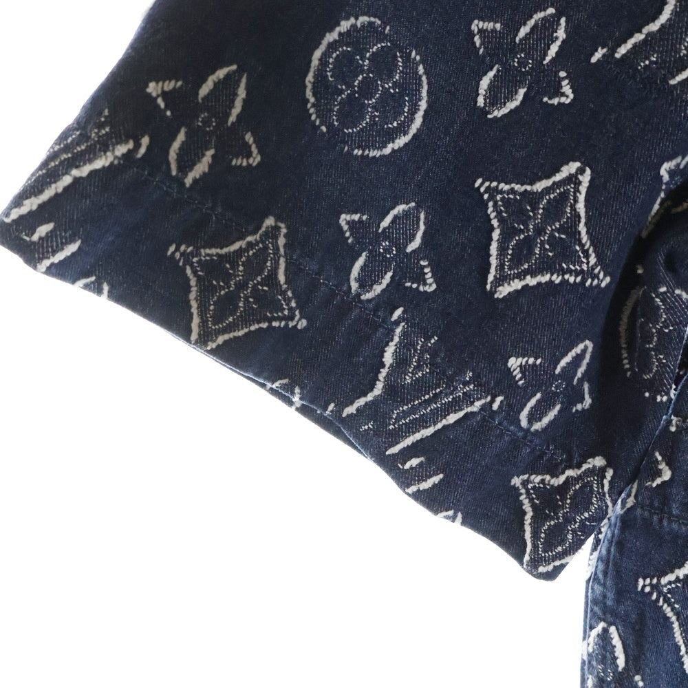 LOUIS VUITTON(ルイヴィトン) 23AW モノグラム 半袖デニムシャツ インディゴ RM232 ARS HPS73W