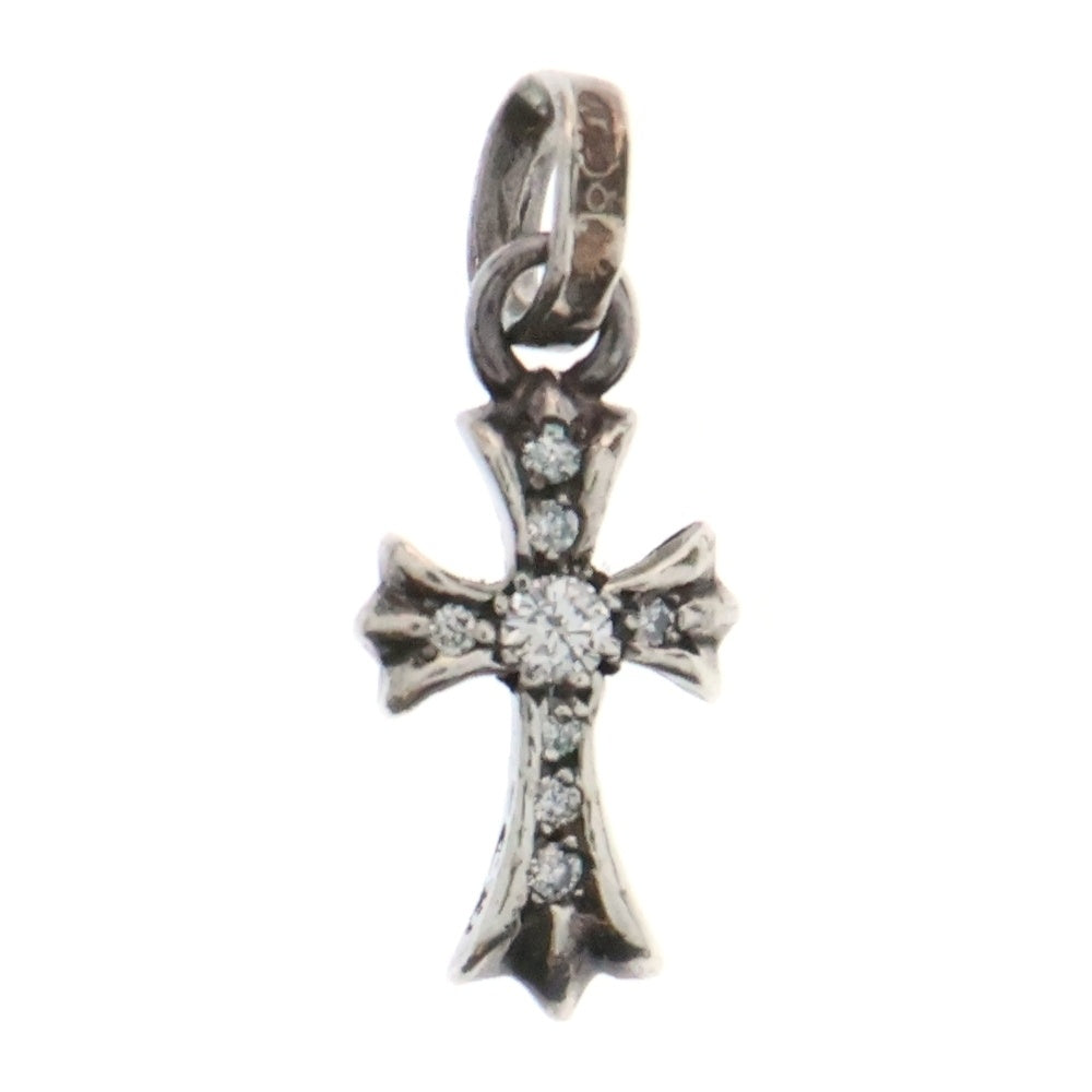 CHROME HEARTS(クロムハーツ) CRS BBYFAT P DMND ベイビーファットクロス アフター PAVEダイヤ ペンダントトップ シルバー
