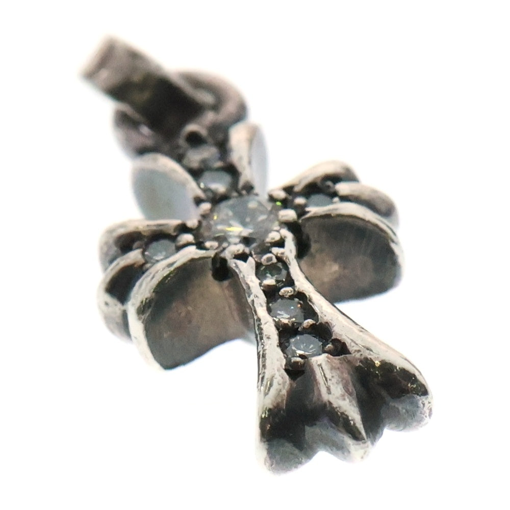 CHROME HEARTS(クロムハーツ) CRS BBYFAT P DMND ベイビーファットクロス アフター PAVEダイヤ ペンダントトップ シルバー
