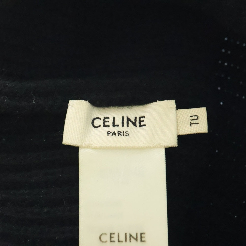 CELINE(セリーヌ) エンブロイダリーロゴニット帽子 ニットキャップ 2A25R535Q ブラック