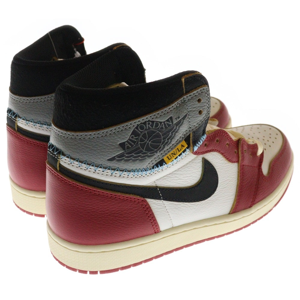 NIKE(ナイキ) ×UNION AIR JORDAN 1 RETRO HIGH OG CHICAGO SHADOW ユニオン エアジョーダン1シカゴ/シャドウ ハイカットスニーカー ホワイト/レッド US10/28.0cm HV8563-600