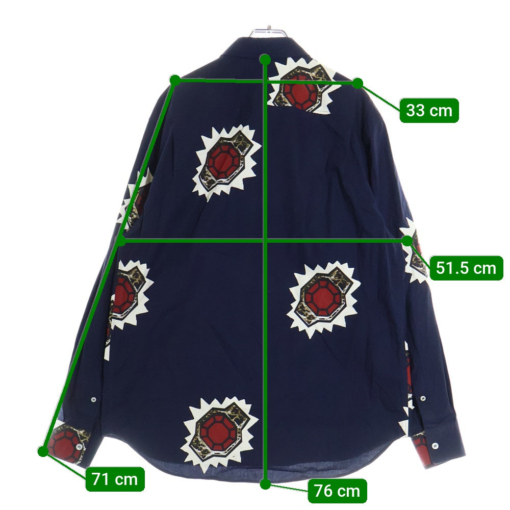 LOEWE(ロエベ) 21AW Ring PrinT-Shirt Navy Blue ジョープレイナードリング プリント 長袖シャツ ネイビー H526Y05W51