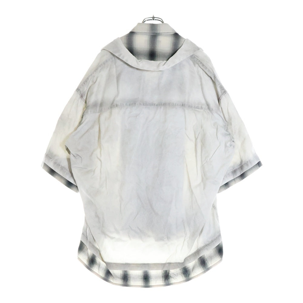 MIHARA YASUHIRO(ミハラヤスヒロ) 24SS Double Layered Half-sleeve Shirt ダブルレイヤード 半袖シャツ グレー A12SH071