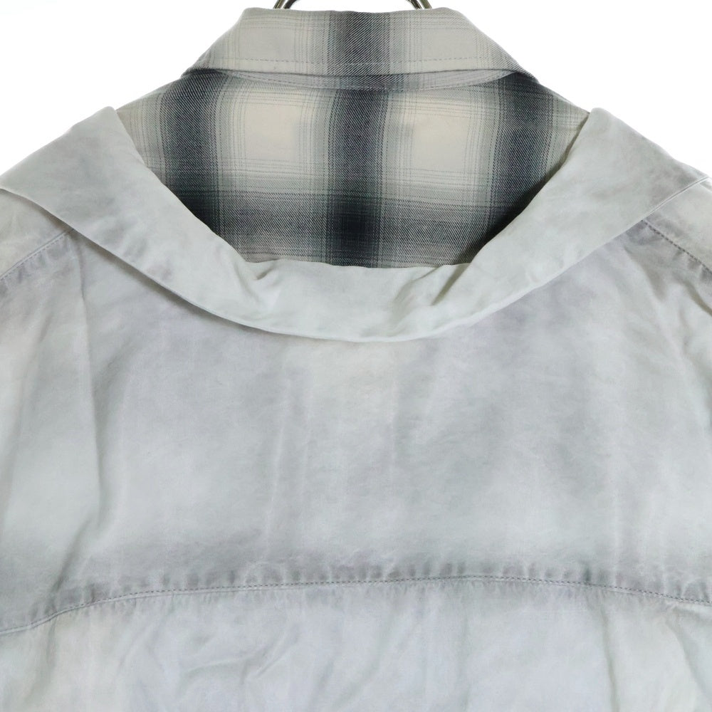 MIHARA YASUHIRO(ミハラヤスヒロ) 24SS Double Layered Half-sleeve Shirt ダブルレイヤード 半袖シャツ グレー A12SH071
