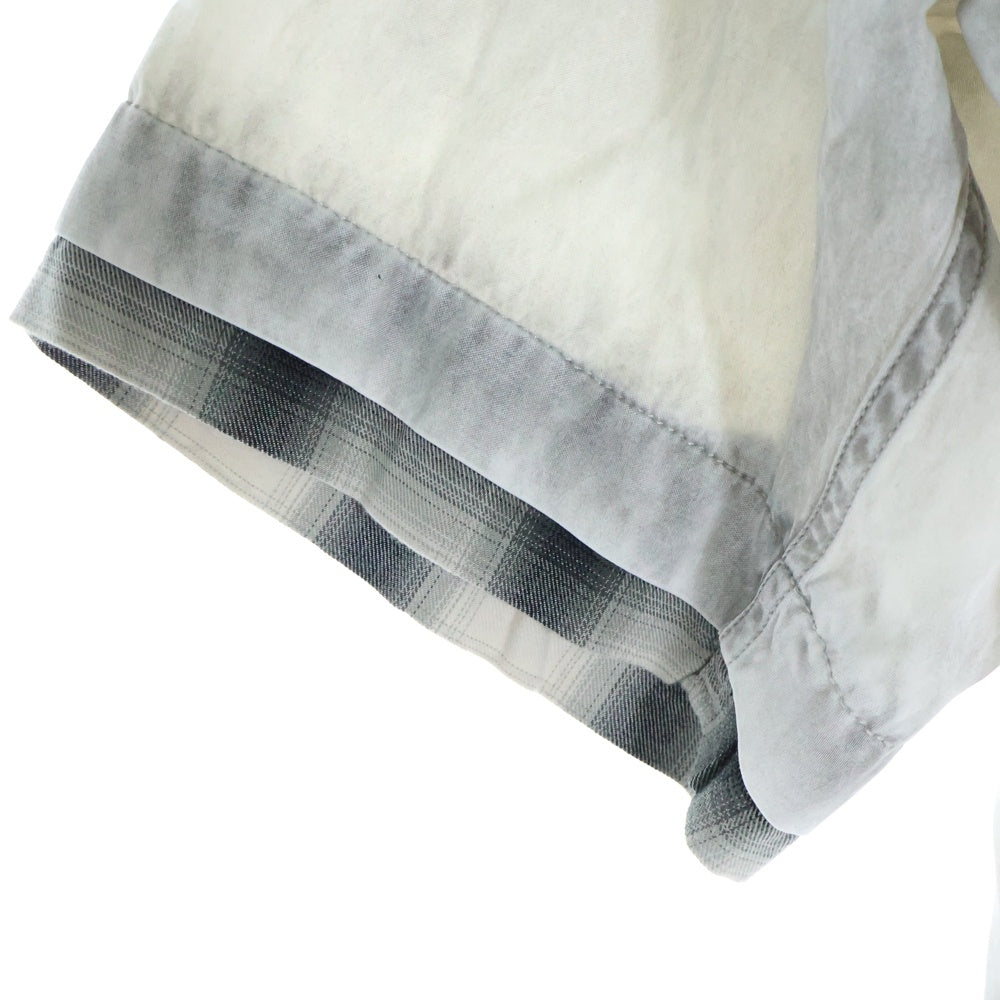 MIHARA YASUHIRO(ミハラヤスヒロ) 24SS Double Layered Half-sleeve Shirt ダブルレイヤード 半袖シャツ グレー A12SH071