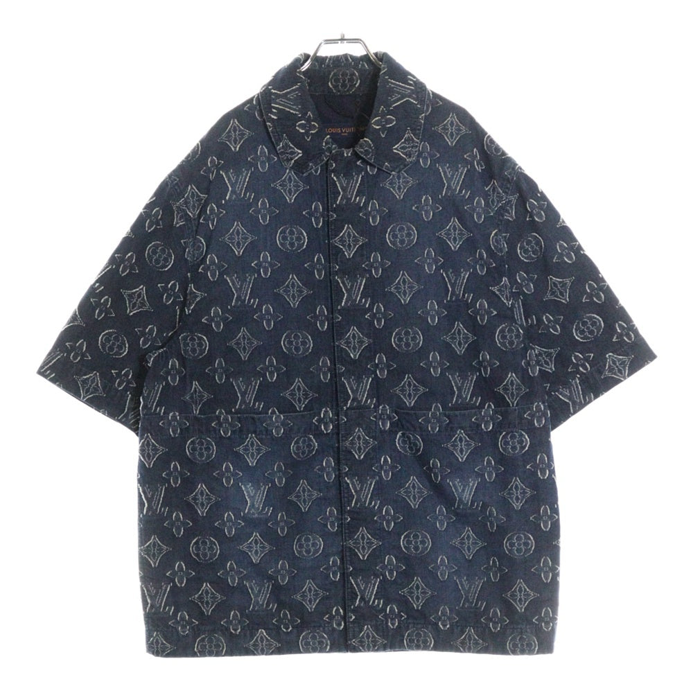 LOUIS VUITTON(ルイヴィトン) 23AW モノグラムショートスリーブシャンブレーデニムシャツ RM232 ARS HPS73W インディゴ