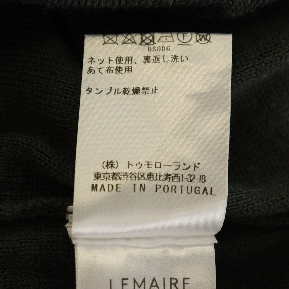 LEMAIRE(ルメール) 22AW TROMPE LIL POLO SHIRT レイヤードデザイン 長袖ニットポロシャツ セーター グレー KN338 LK087