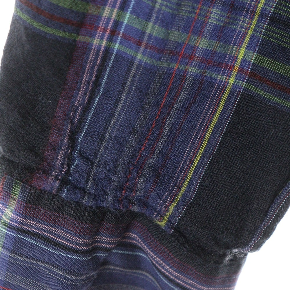 AURALEE(オーラリー) 19AW SUPER LIGHT WOOL CHECK SHIRTS A9AS01LC スーパーライトウールチェック 長袖シャツ ブラック/パープル