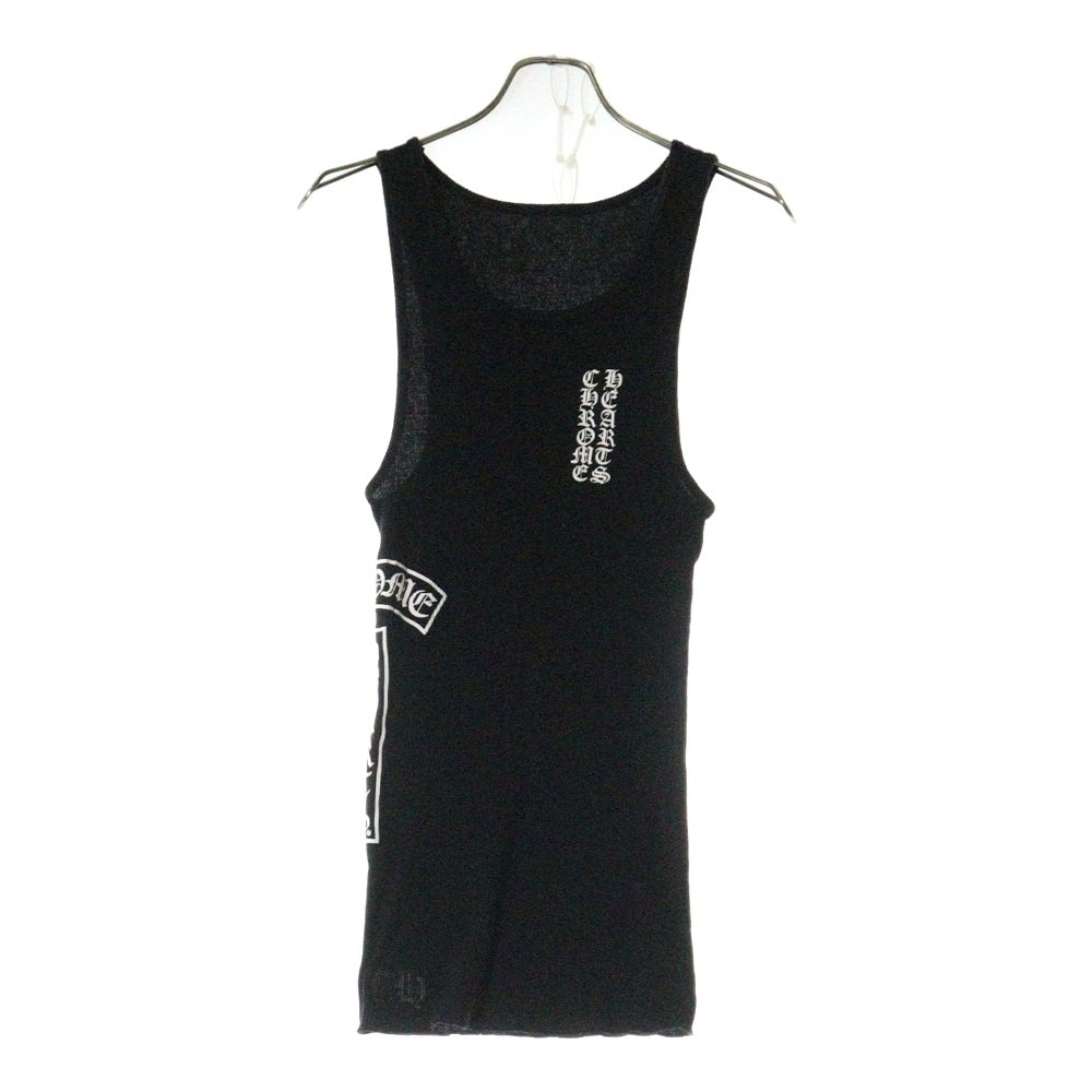 CHROME HEARTS(クロムハーツ) ロゴプリント リブタンクトップ ブラック