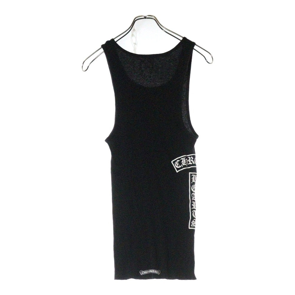 CHROME HEARTS(クロムハーツ) ロゴプリント リブタンクトップ ブラック