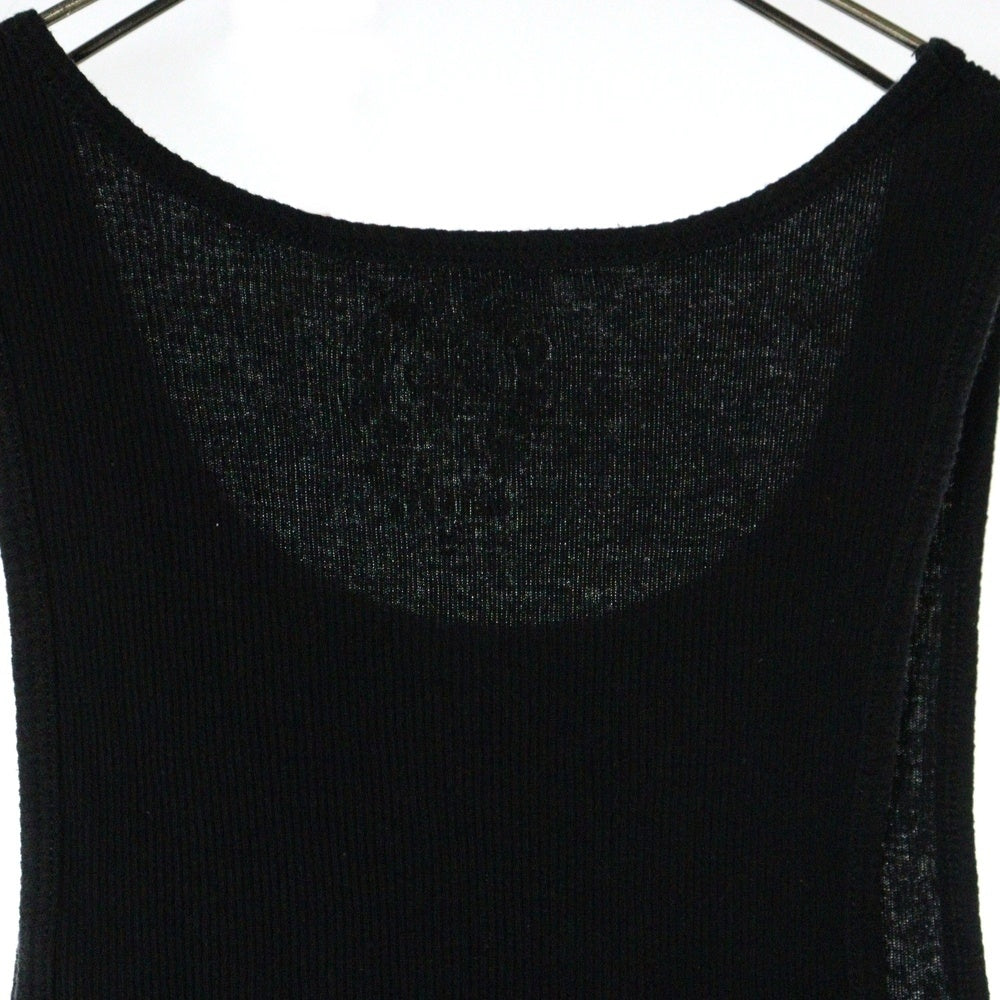 CHROME HEARTS(クロムハーツ) ロゴプリント リブタンクトップ ブラック