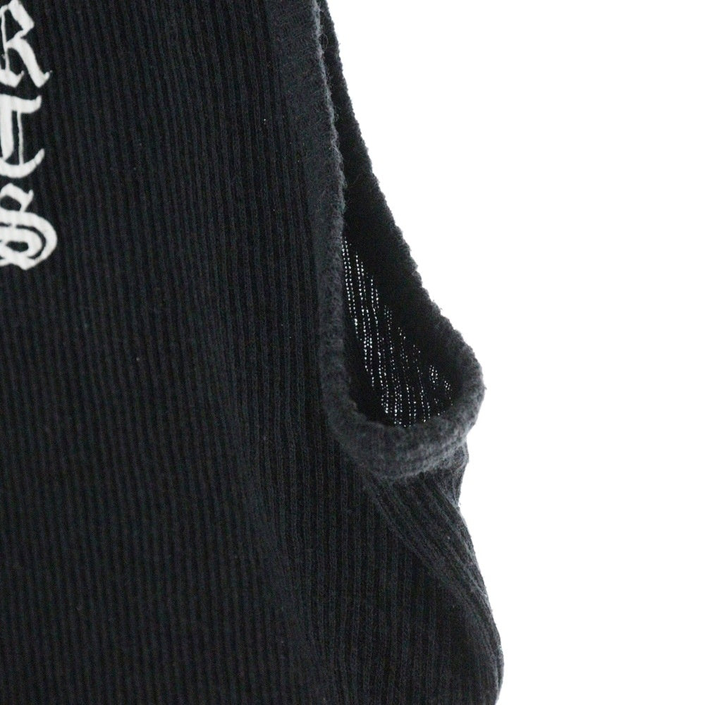 CHROME HEARTS(クロムハーツ) ロゴプリント リブタンクトップ ブラック