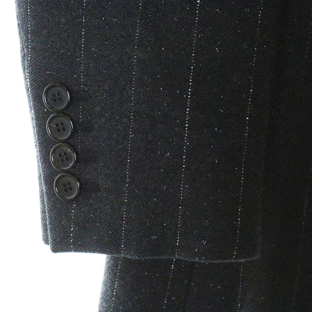 SAINT LAURENT PARIS(サンローランパリ) シングルブレスト ストライプ ウールテーラードジャケット グレー 705935 Y1F10