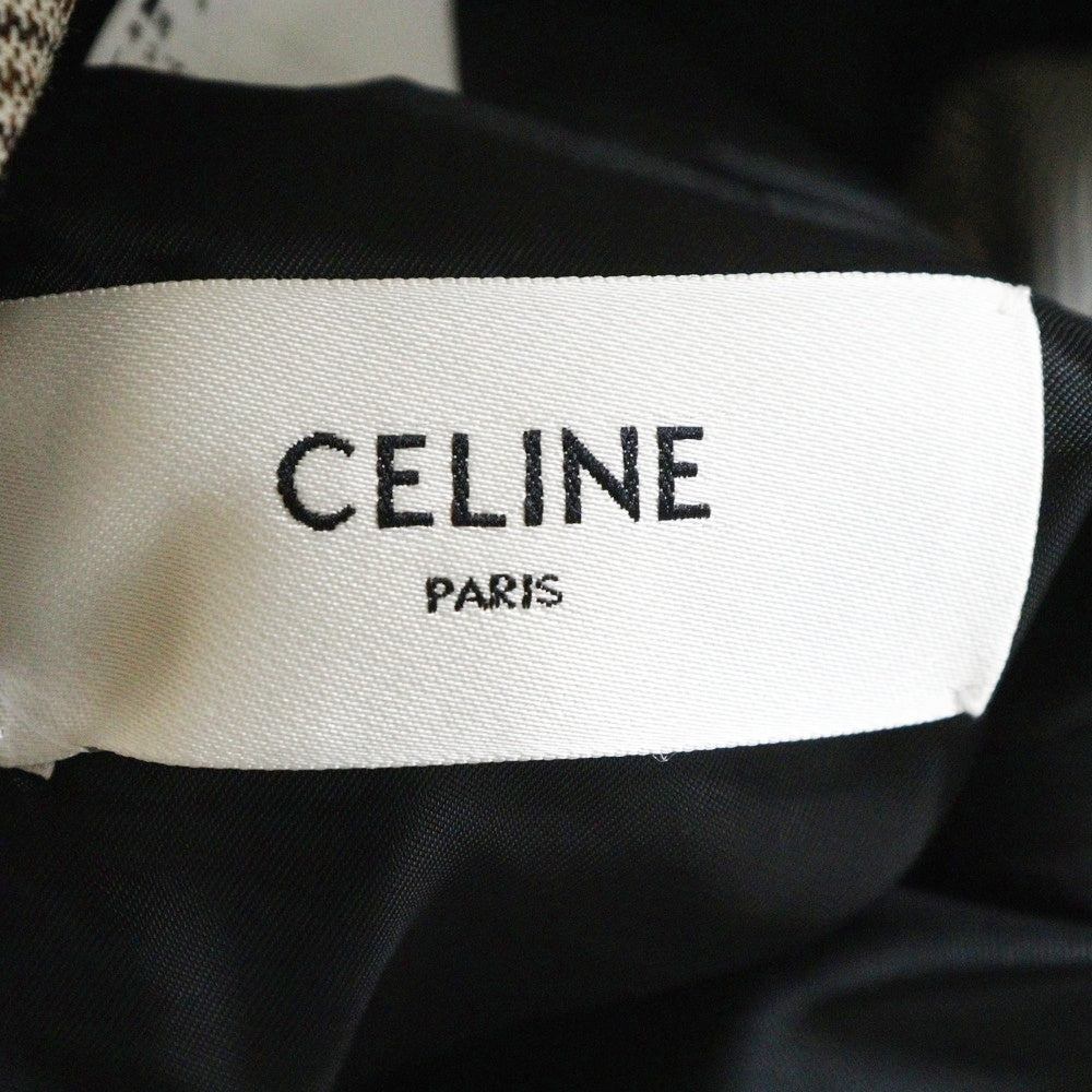 CELINE(セリーヌ) ダブルブレスト グレンチェック テーラードジャケット ブラウン 2V52F013J