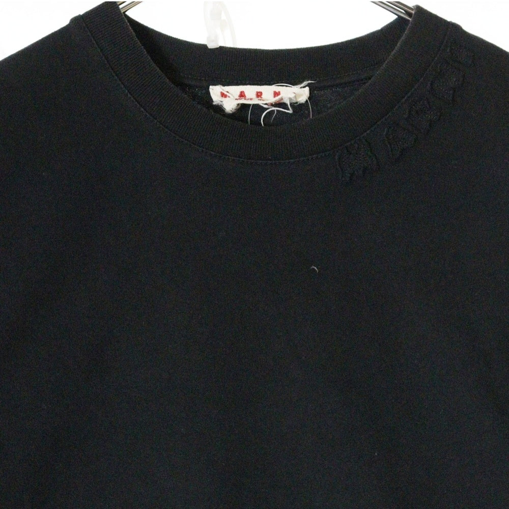 MARNI(マルニ) ネックロゴ刺繍 オーガニックコットンクルーネック 半袖Tシャツ HUMU0287X0