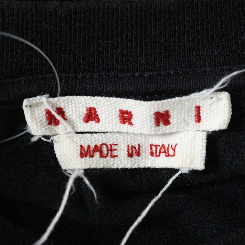 MARNI(マルニ) ネックロゴ刺繍 オーガニックコットンクルーネック 半袖Tシャツ HUMU0287X0