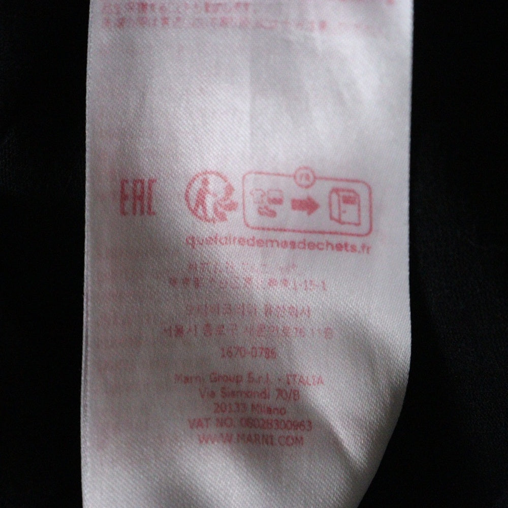 MARNI(マルニ) ネックロゴ刺繍 オーガニックコットンクルーネック 半袖Tシャツ HUMU0287X0