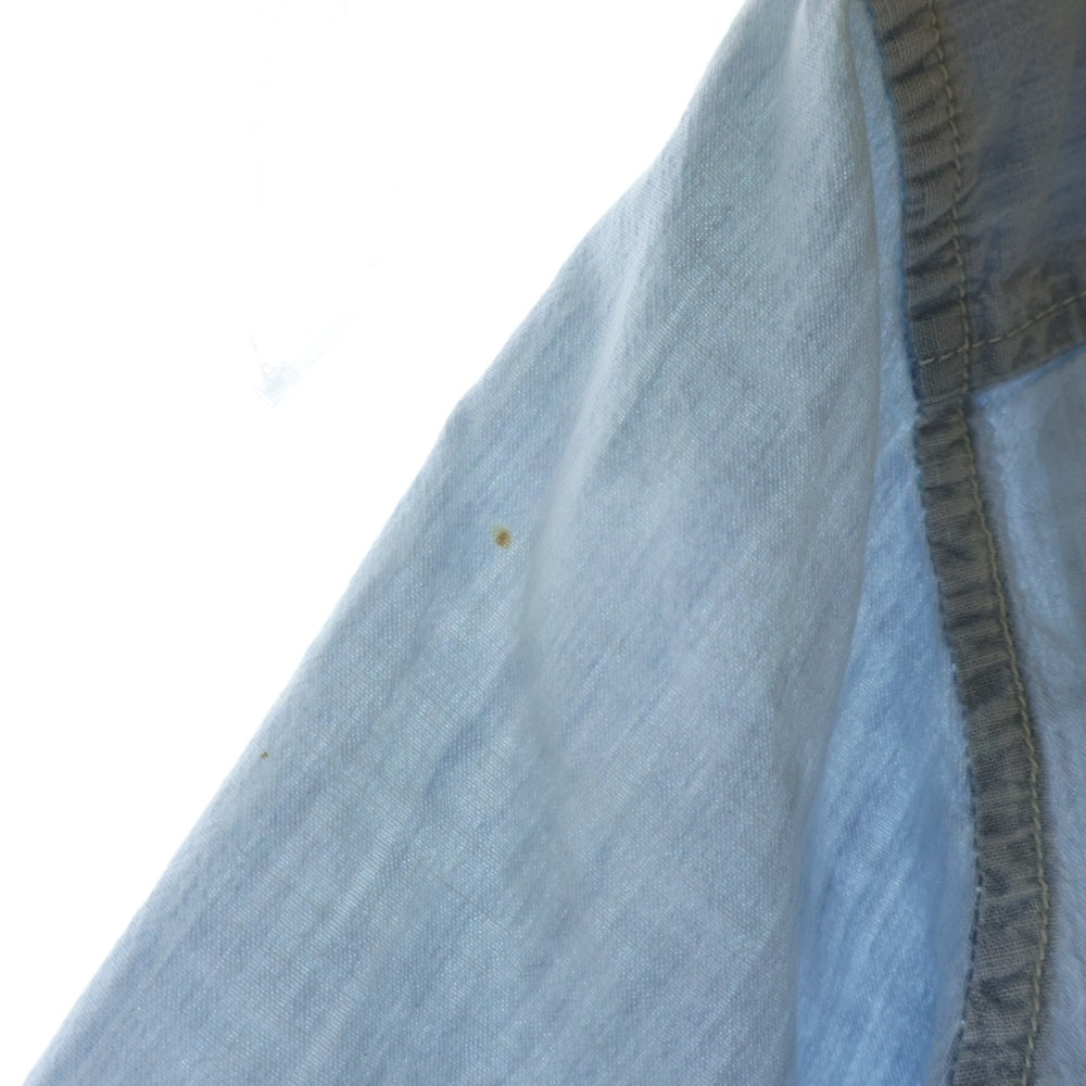STONE ISLAND(ストーンアイランド) CHAMBRAY S/S SHIRT 半袖シャンブレーシャツ ライトブルー 581511642
