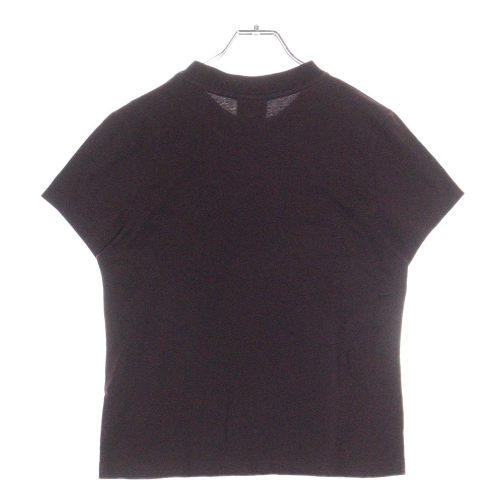 COURREGES(クレージュ) Straight Dry Jersey T-Shirt ロゴパッチ刺繍 半袖Tシャツカットソー 323JTS006JS0071 ボルドー レディース
