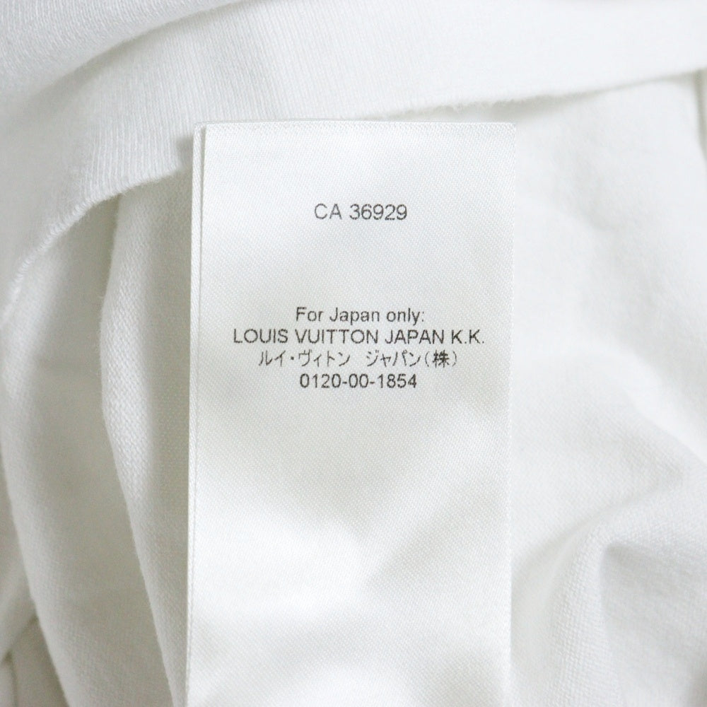 LOUIS VUITTON(ルイヴィトン) 24AW ×タイラーザクリエイター モノグラムジャガードロゴ コットンクルーネック半袖Tシャツカットソー ホワイト RM242MQ Z34 HRN42W