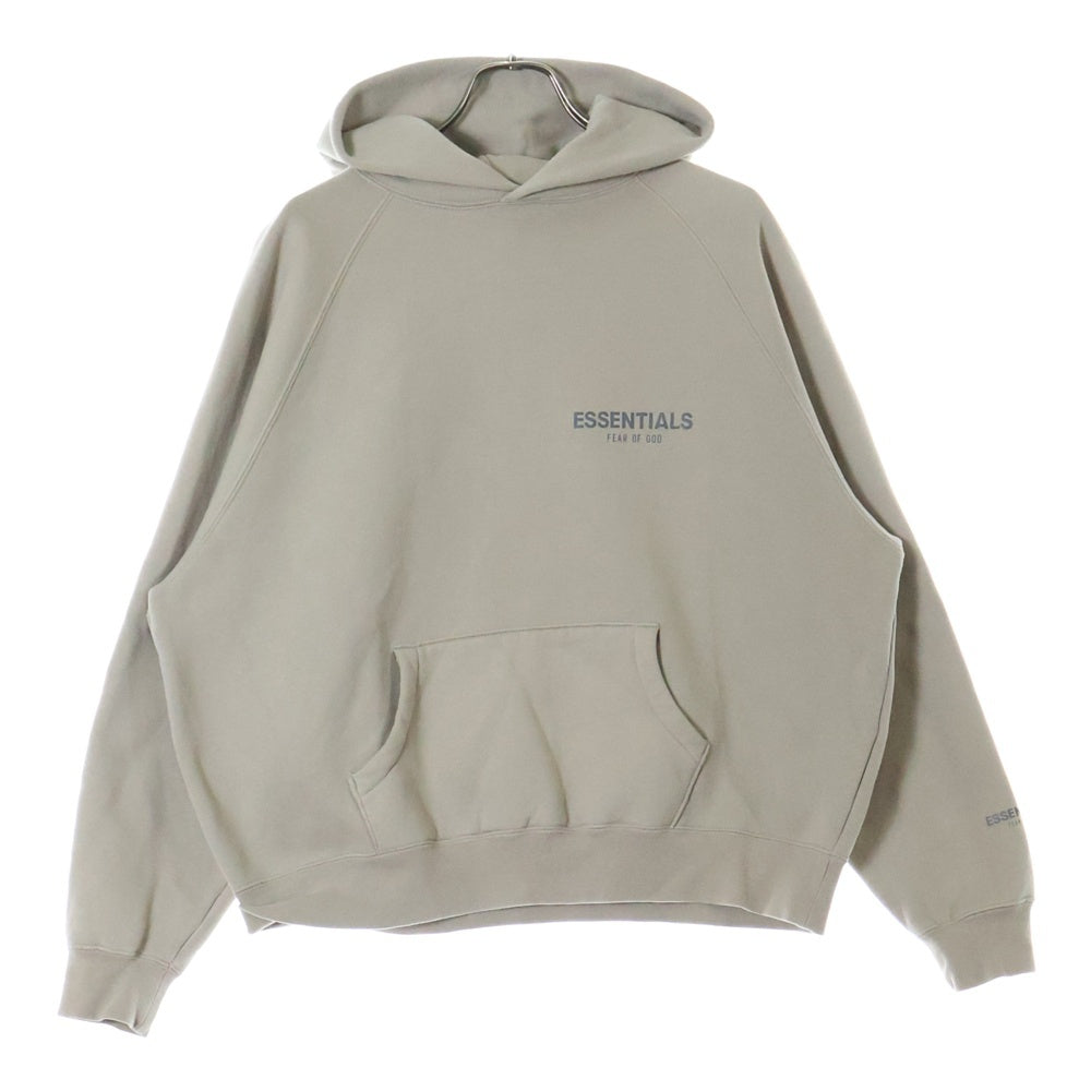 FEAR OF GOD ESSENTIALS(フィアオブゴッド エッセンシャルズ) リフレクターロゴ プルオーバーフーディパーカー ベージュ