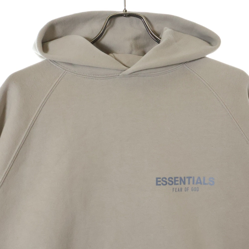 FEAR OF GOD ESSENTIALS(フィアオブゴッド エッセンシャルズ) リフレクターロゴ プルオーバーフーディパーカー ベージュ