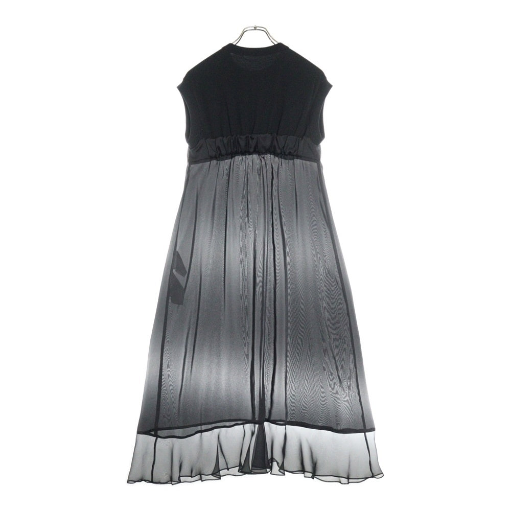 Sacai(サカイ) 23SS Cotton Jersey Dress 23-06562 コットン ノースリーブワンピース レディース ブラック