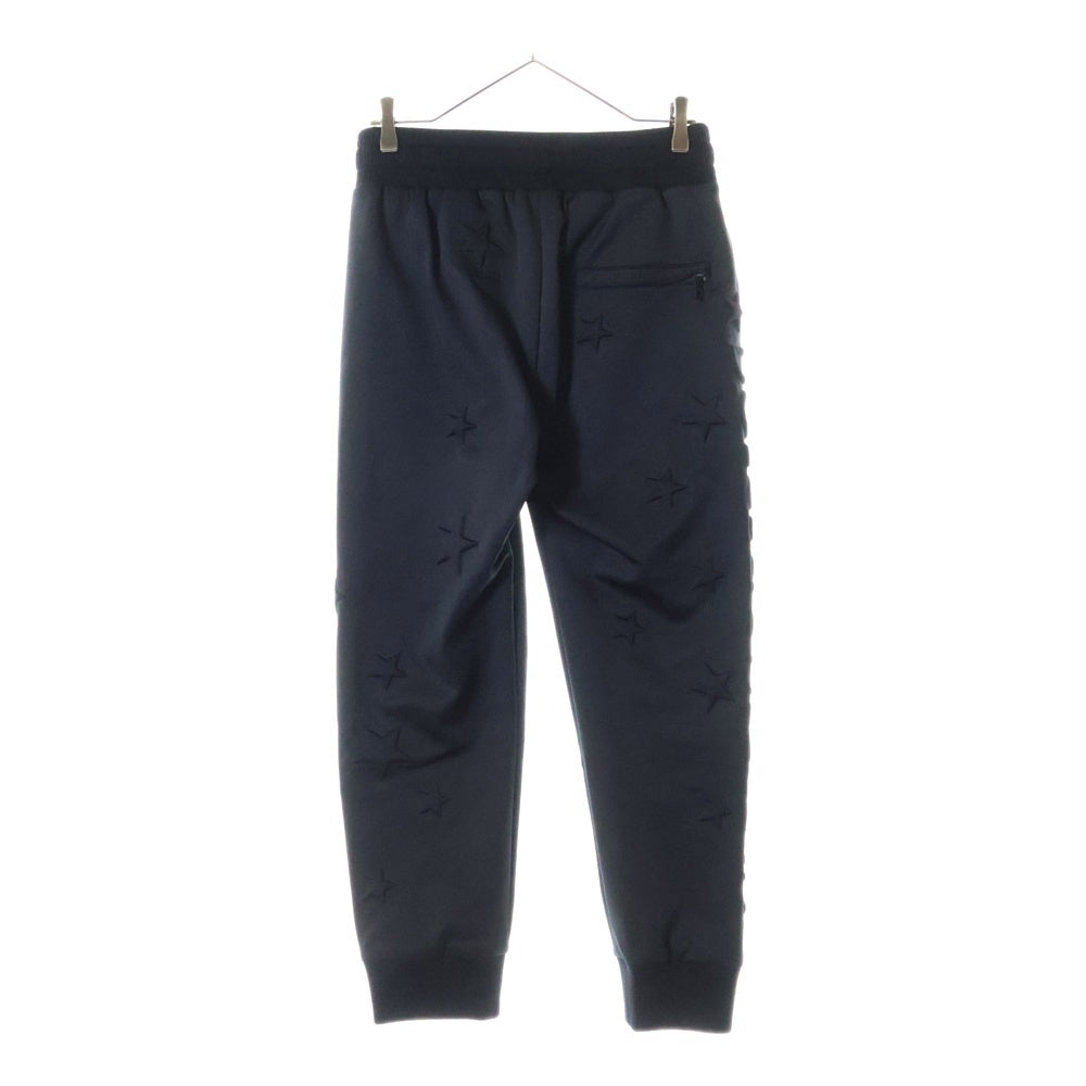 DOLCE & GABBANA(ドルチェアンドガッバーナ) ロゴスター エンボス加工 スウェットロング トラックパンツ ブラック GYI4AT