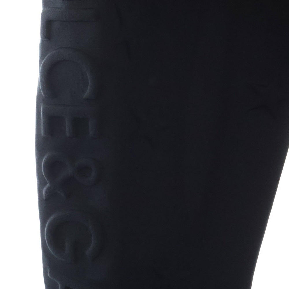 DOLCE & GABBANA(ドルチェアンドガッバーナ) ロゴスター エンボス加工 スウェットロング トラックパンツ ブラック GYI4AT