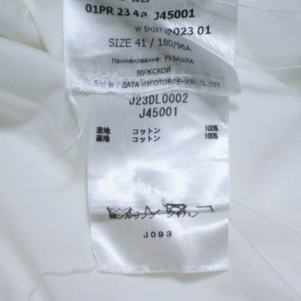 JIL SANDER(ジルサンダー) 23SS 2ポケットポプリン長袖シャツ ホワイト J23DL0002 J45001