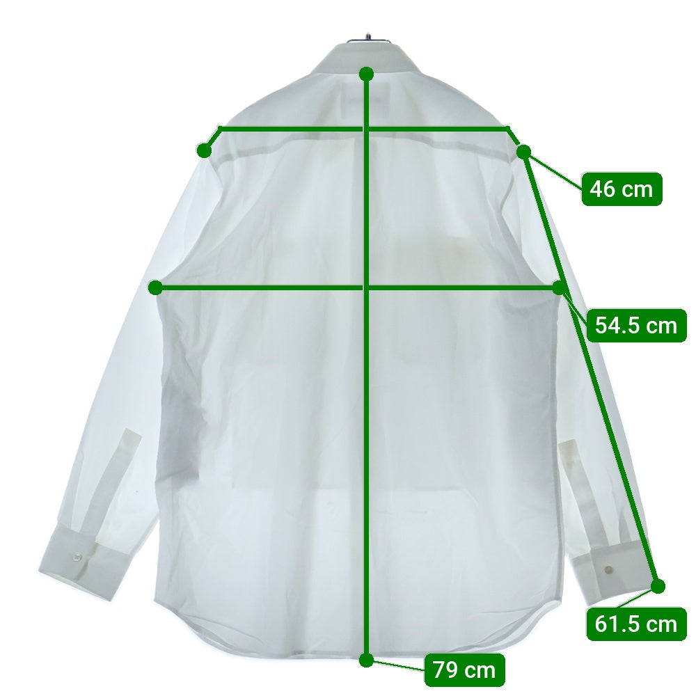 JIL SANDER(ジルサンダー) 23SS 2ポケットポプリン長袖シャツ ホワイト J23DL0002 J45001