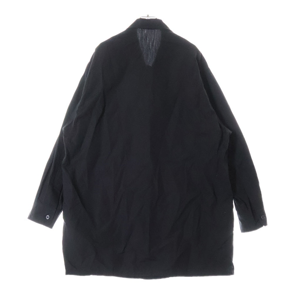 OIZUMI Vネックシャツ 黒 サイドポケット付き Yohji Yamamoto POUR HOMME(ヨウジヤマモト プールオム) 22AW