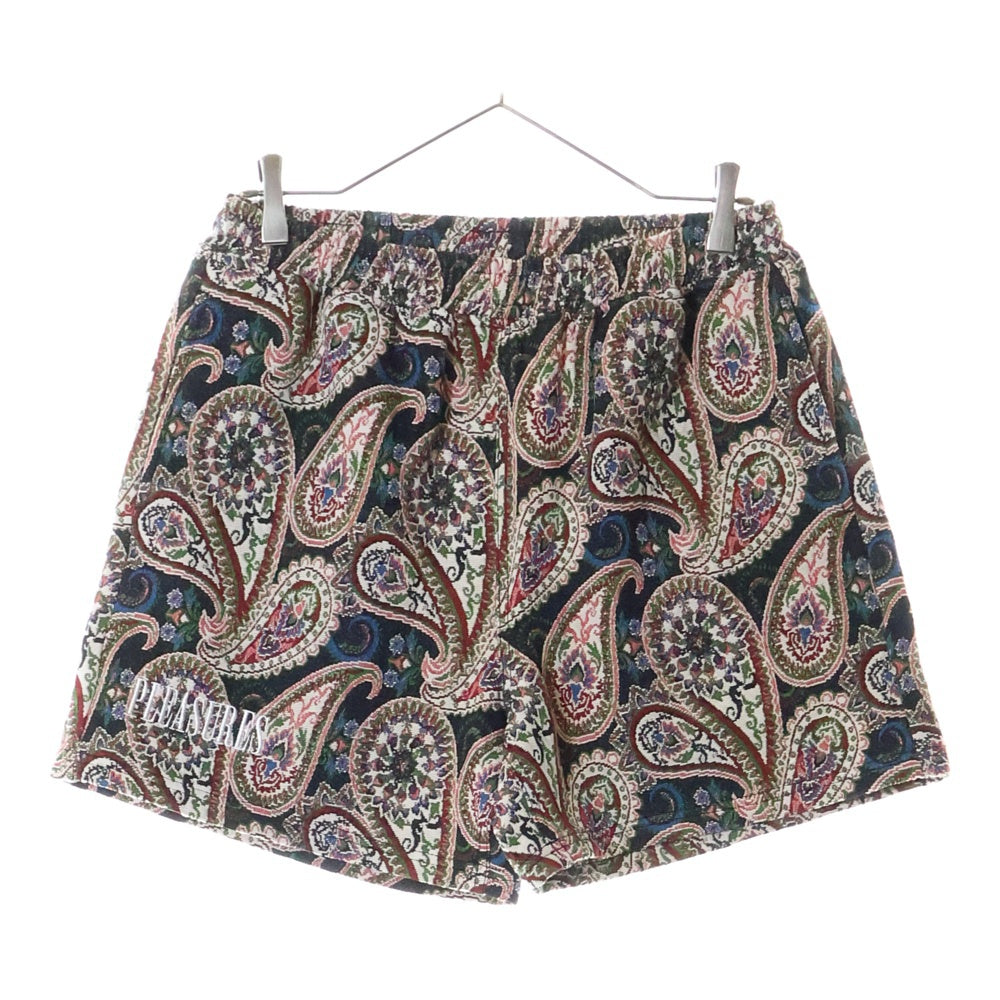 PLEASURES(プレジャーズ) CASKET WOVEN ショートパンツ ペイズリー柄 マルチカラー 8319-343-0265