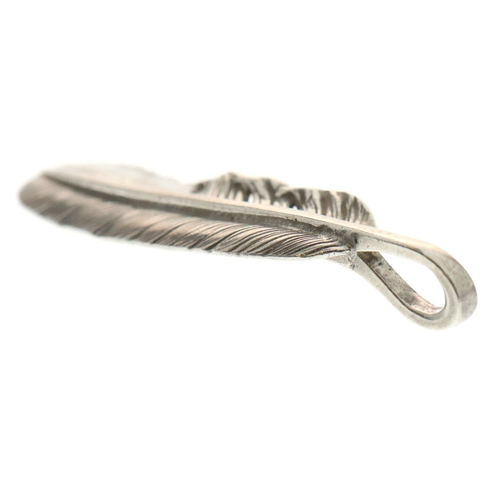 goro's(ゴローズ) 【現行】SVプレーン特大フェザー 右向き ペンダントトップ シルバー