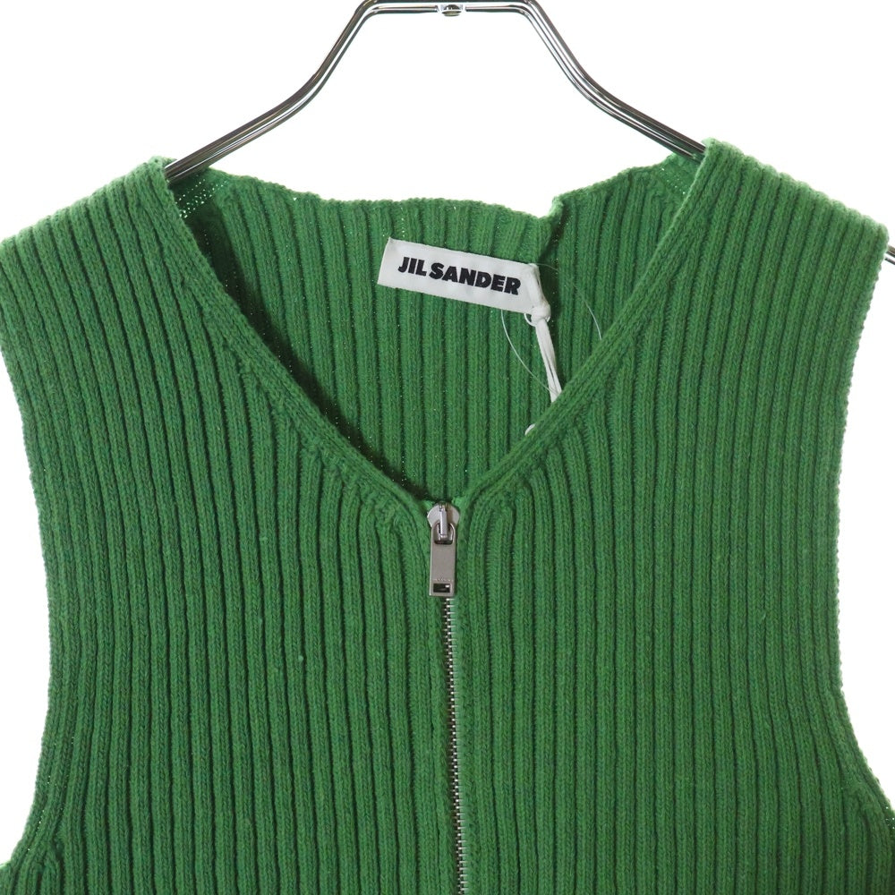 JIL SANDER(ジルサンダー) 23SS Ribbed Zip Cropped Top クロップド