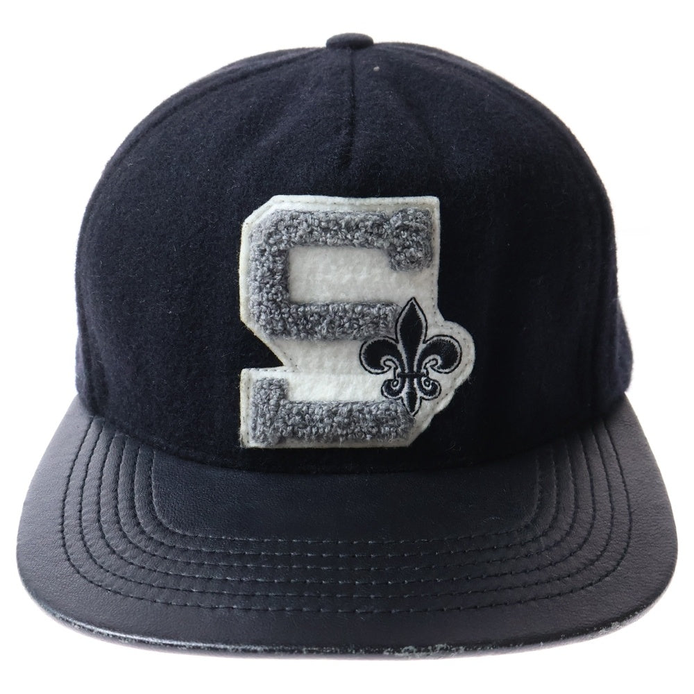 SUPREME(シュプリーム) 12AW S logo wool CAP ウールSロゴ ベースボールキャップ 帽子 ブラック