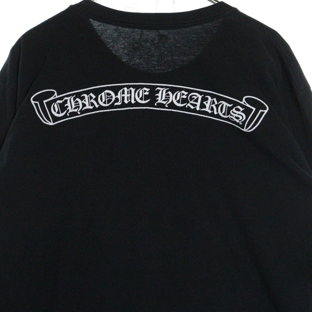 美品 クロムハーツ スクロールロゴ ロングスリーブ カットソー 黒 CHROME HEARTS(クロムハーツ) CH L S 1 バックスクロール ロゴ