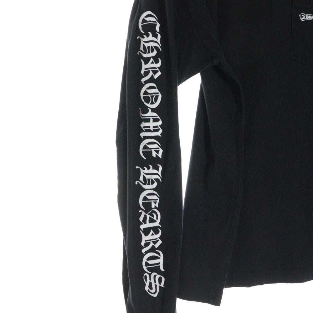 Chrome Hearts ブラック長袖カットソー CHROME HEARTS クロムハーツ CH L/S /1 アームロゴプリント
