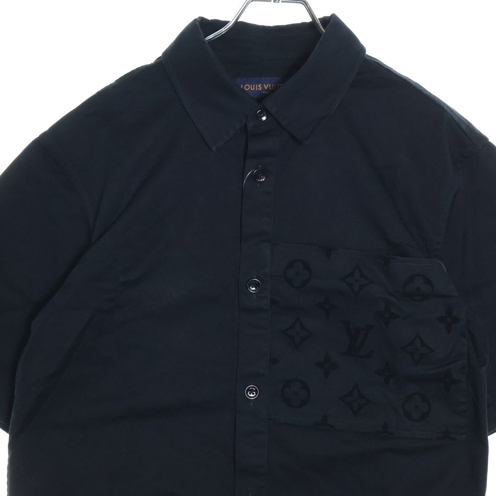 LOUIS VUITTON(ルイヴィトン) モノグラムポケット ボタンアップ半袖シャツ RM242MQ FUG HRS45W ブラック